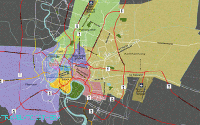 Najlepšie oblasti na mape Bangkoku