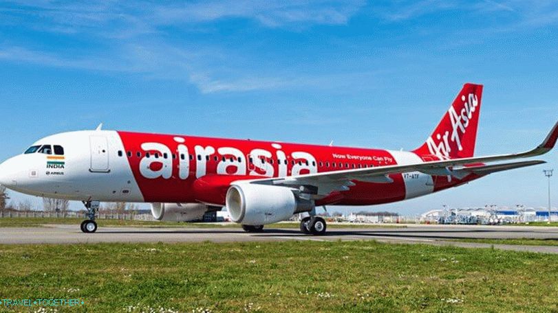 Air Asia nízkonákladová letecká spoločnosť Asia v Thajsku