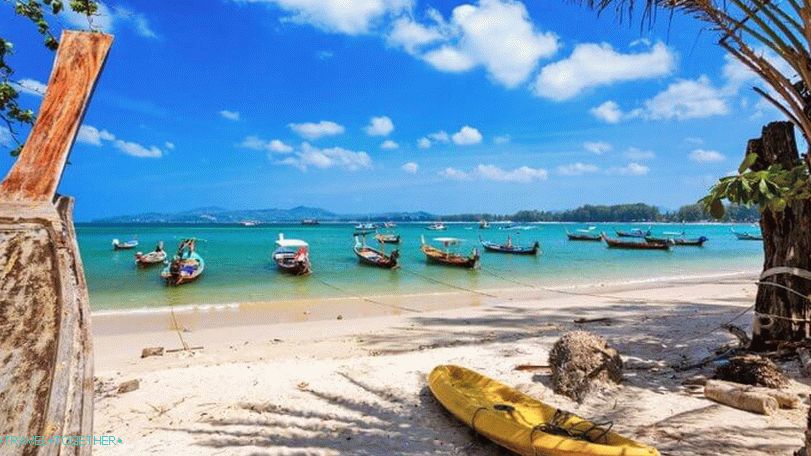 Južná časť Bang Tao Beach v Phukete