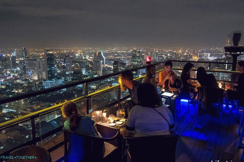 Bar a reštaurácia Vertigo na streche Banyan Tree Bangkok - 61. poschodie