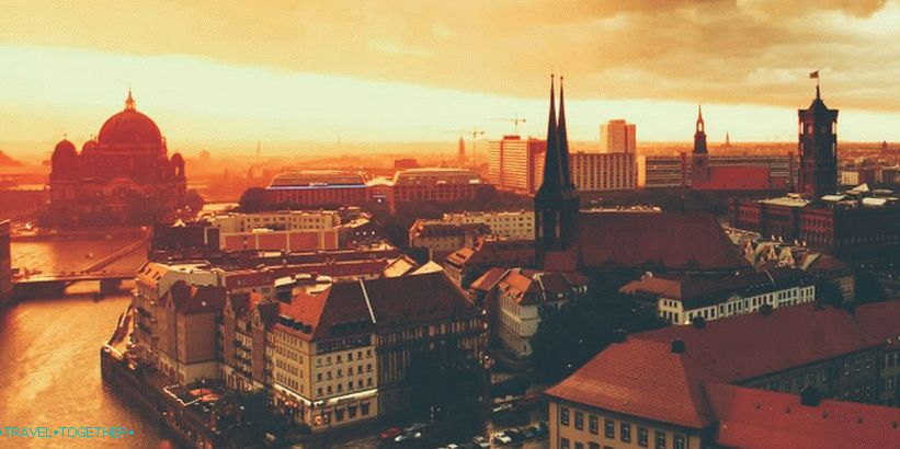 Berlín pri západe slnka