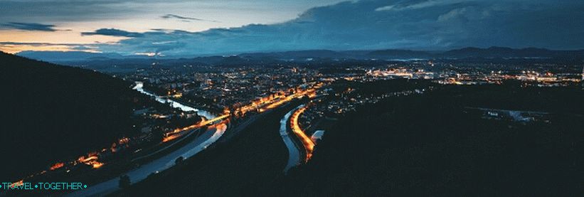 Panorama Tsele, noc