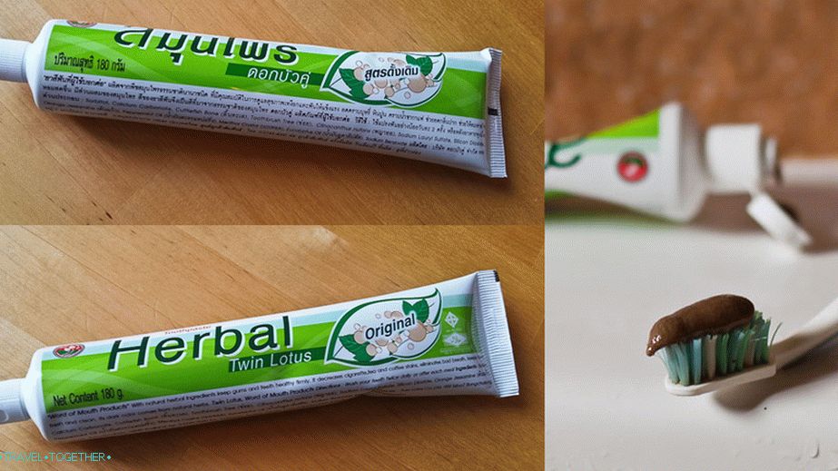 Hnedá bylinná zubná pasta