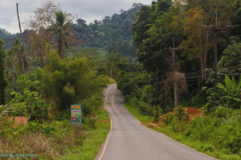 Cesta na východnom pobreží Koh Chang