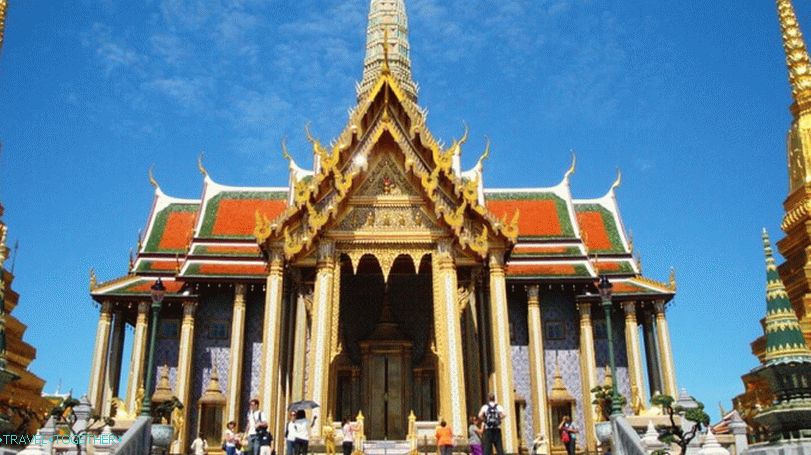 Prasat Phra Thep Bidon v kráľovskom paláci v Bangkoku