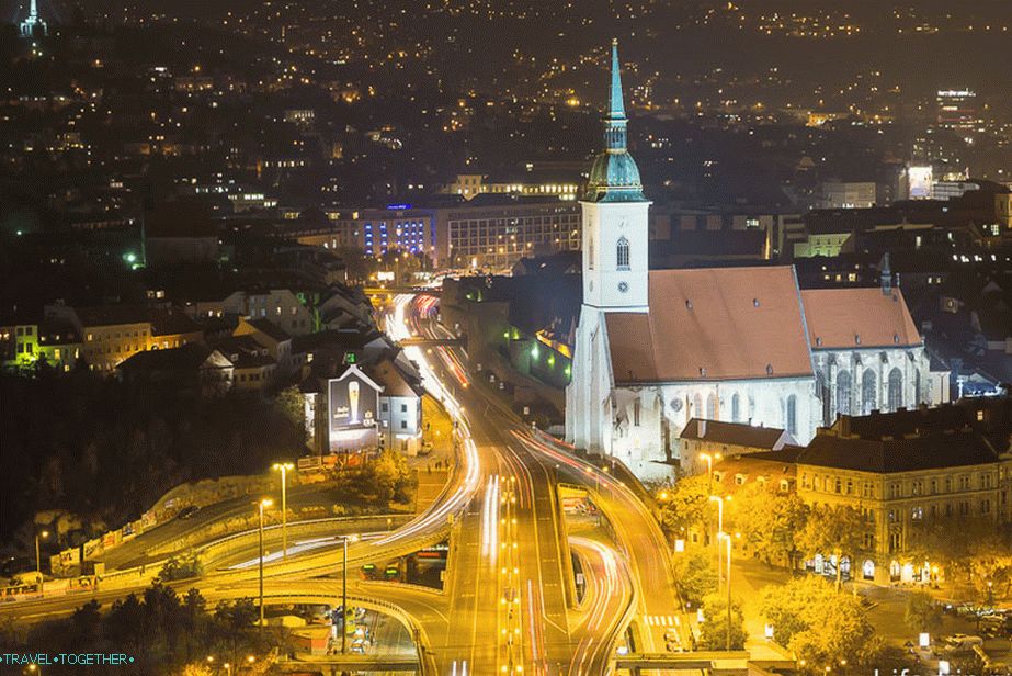 Fotografia noci Bratislava zhora