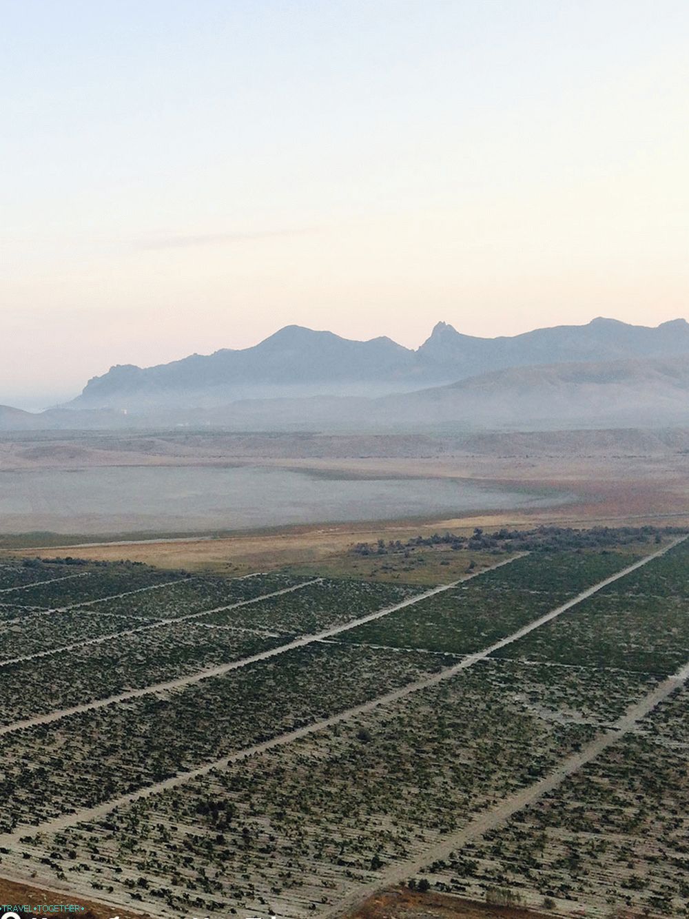 Koktebel, pohľad z horského paraglidingu