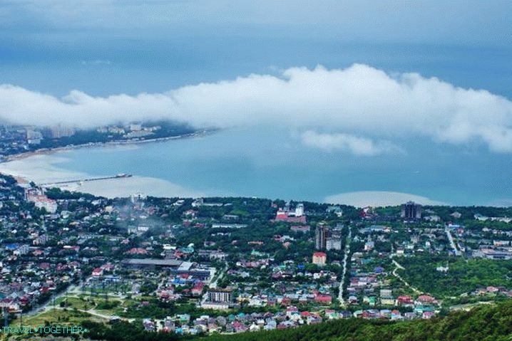 Gelendzhik, pohľad na záliv z lanovky