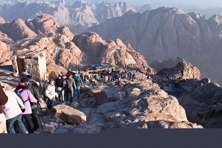 Zostup z Mount Moses. 800 schodov.