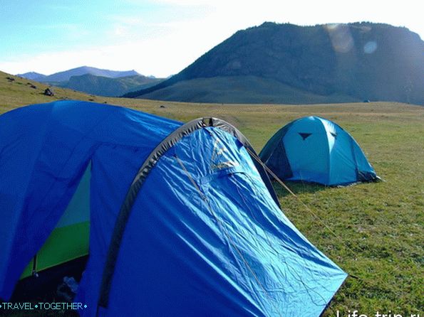 Horská Altai. Pešia turistika.