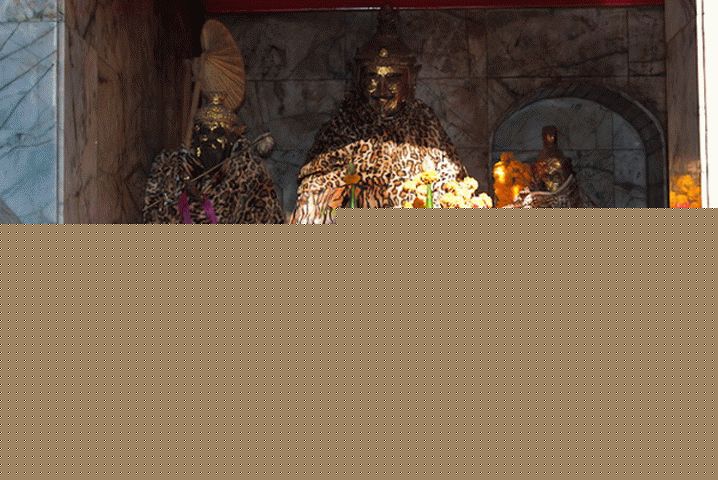 Buddha v leopardí plášť
