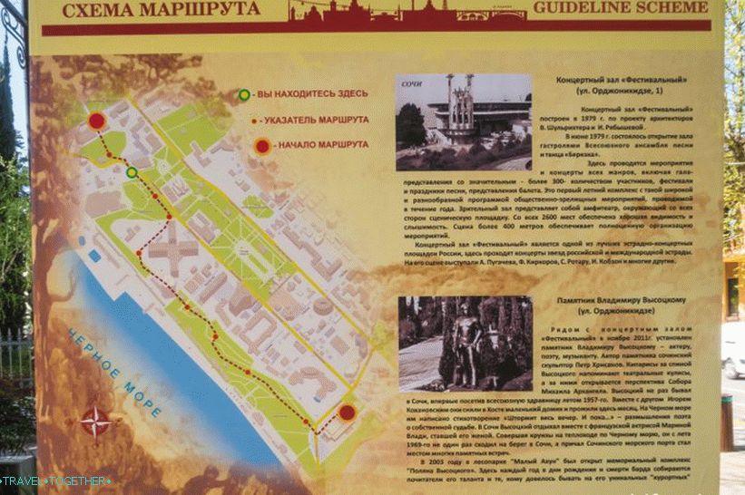 Historický bulvár v Soči - tajné miesto na prechádzky