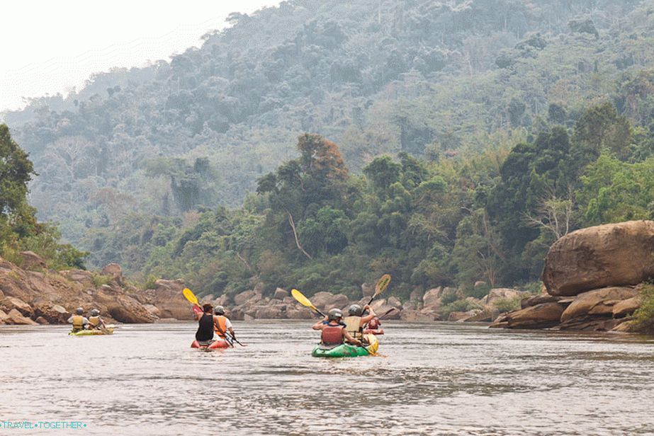Od Vang Vieng po Ventyanu na kajaku