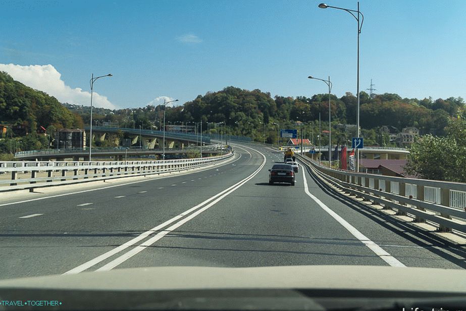 Vynikajúca trať - obchvat okolo Soči