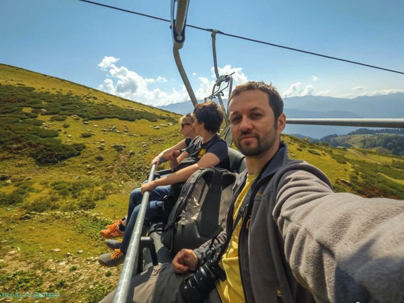 Kamenný stĺp 2509 mv Rosa Khutor - skvelé sledovanie pre začiatočníkov
