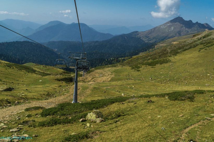 Kamenný stĺp 2509 mv Rosa Khutor - skvelé sledovanie pre začiatočníkov