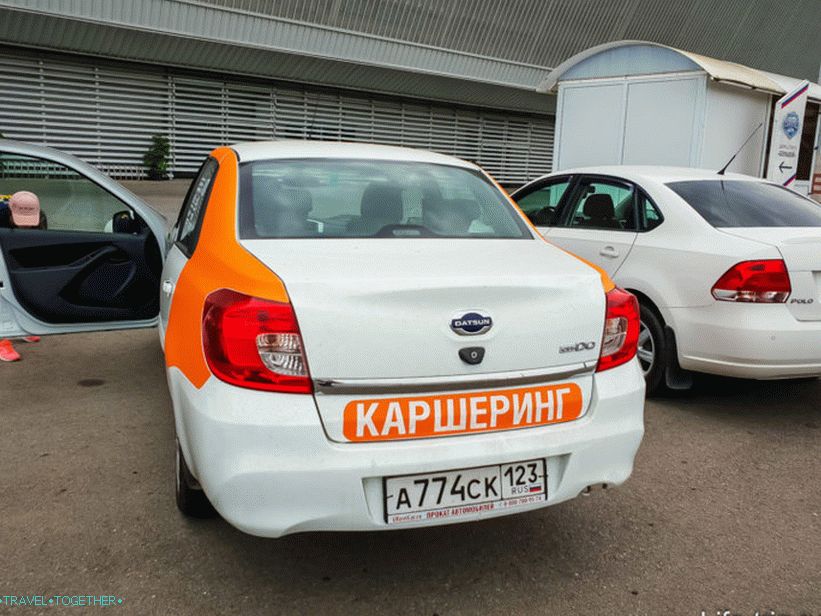 Vzal som si auto na zdieľanie auta na letisko v Soči