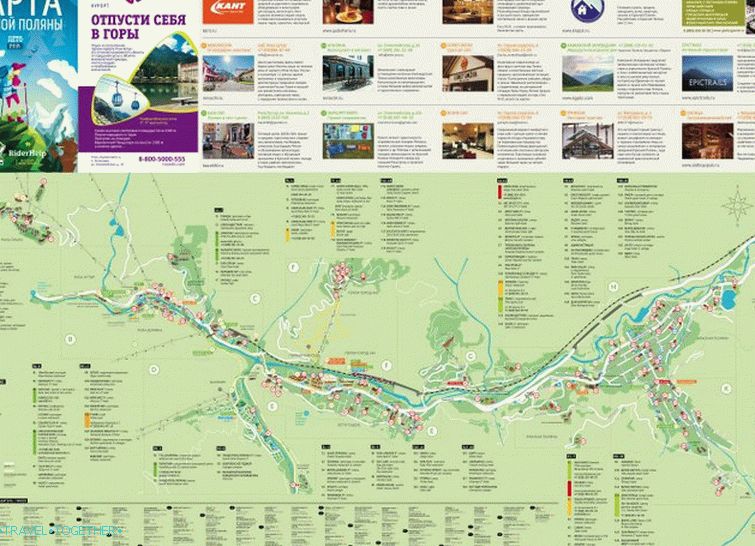 Mapa obce Krasnaya Polyana (klikateľná)