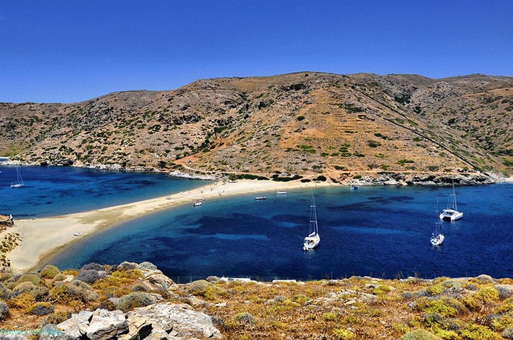 Kythnos: pláže a pamiatky ostrova Cycladic