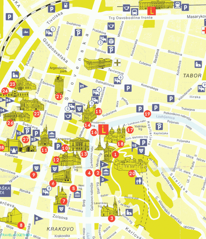 Turistická mapa Ľubľany
