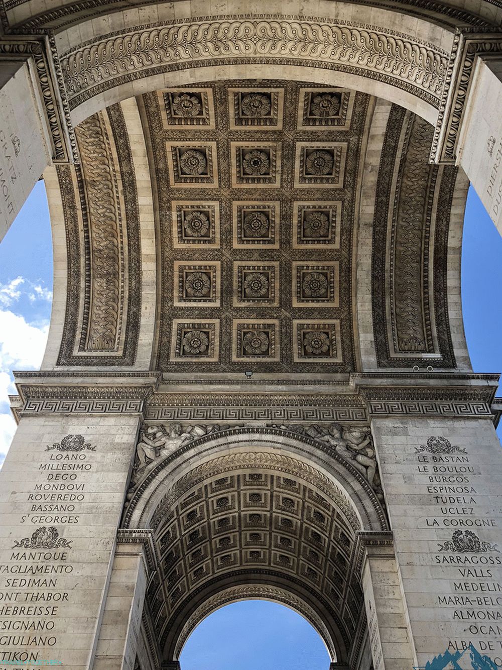 Arc de Triomphe zdola v Paríži