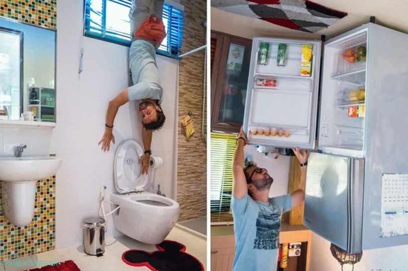 Dom hore nohami v Phukete - zábava pre deti a selfimanov