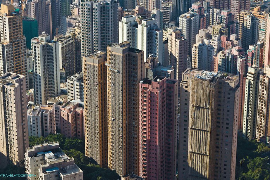 Hong Kong z výšky Victoria Peak
