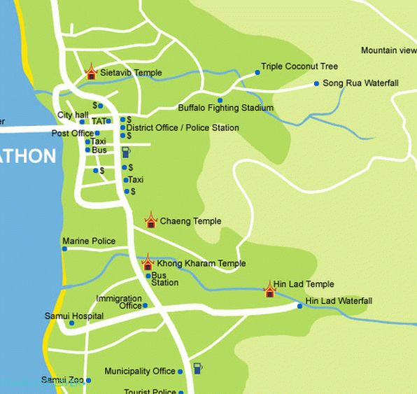 Mapa Nathona na Samui