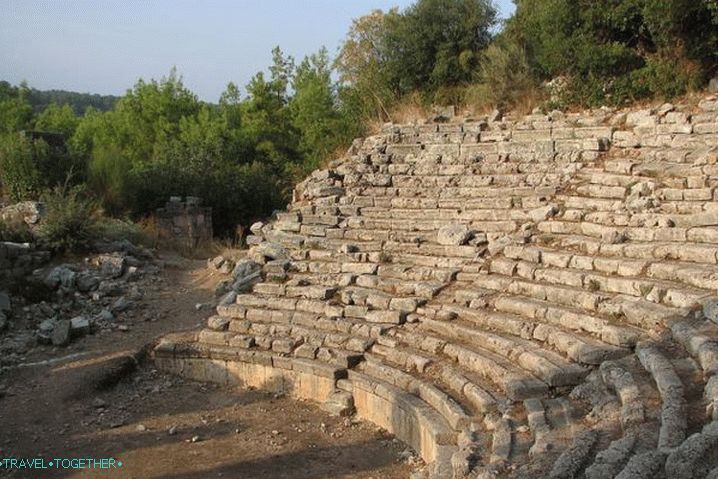 Kemer, staroveké starožitné mesto Phaselis
