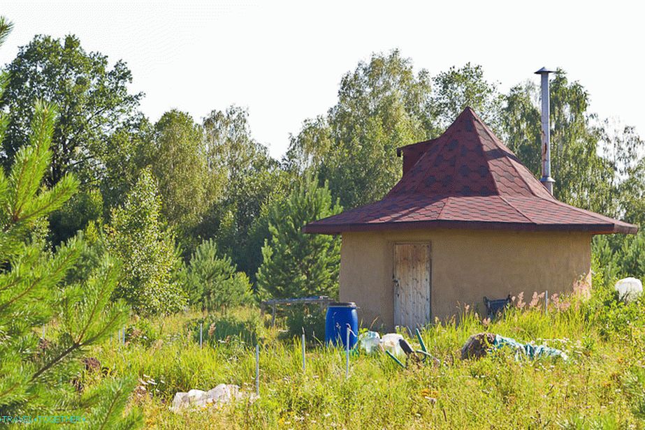 Round house from adobe