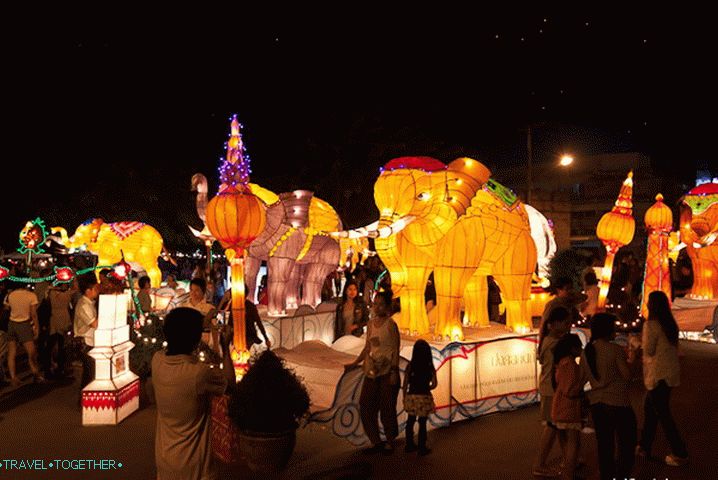 Žiariace čísla v celom Chiang Mai
