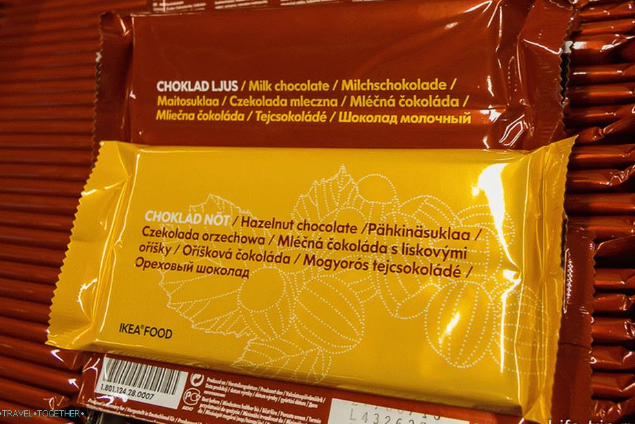 Ikeevskie čokolády s ruskými podpismi