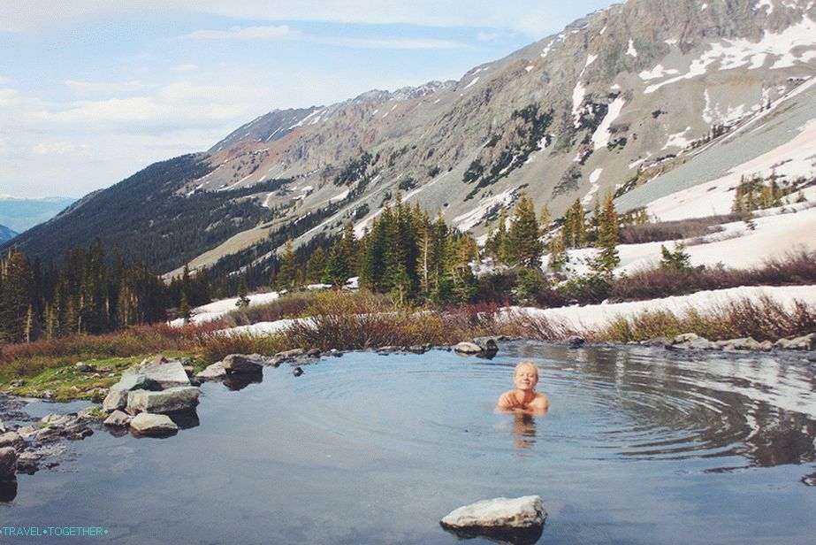 Wild Hot Springs v horách, USA