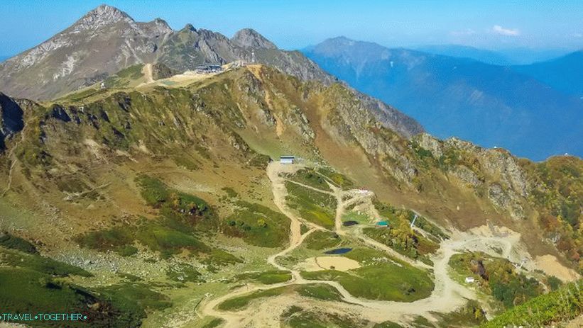 Vyhliadková plošina Rosa Peak na Rosa Khutor - najlepšie výhľady