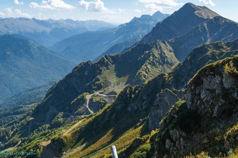Vyhliadková plošina Rosa Peak na Rosa Khutor - najlepšie výhľady