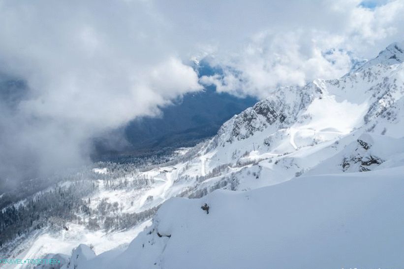 Vyhliadková plošina Rosa Peak na Rosa Khutor - najlepšie výhľady