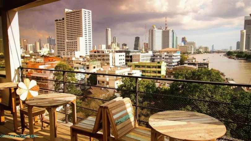Bangkok, pozerať sa, prostredie, -, rieka, Vibe, reštaurácia