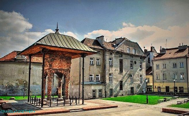 Centrum židovských štvrtí Tarnów s pozostatkami starej synagógy