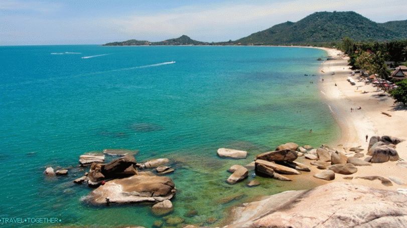Pláž Lamai na ostrove Samui