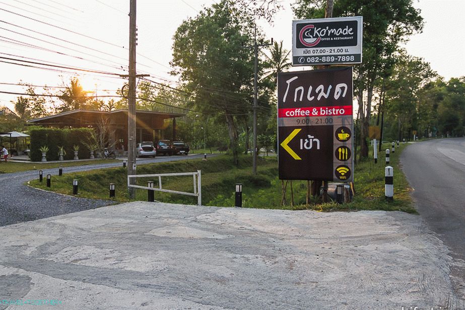 Vynikajúca euro-kaviareň na ceste Hat Yai - Krabi