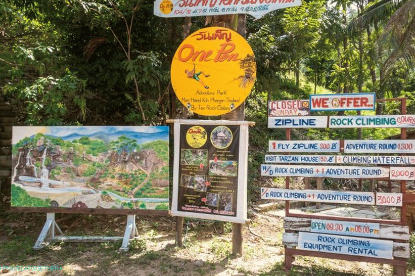 Vodopád Wang Sai na ostrove Phangan a nudný zábavný park