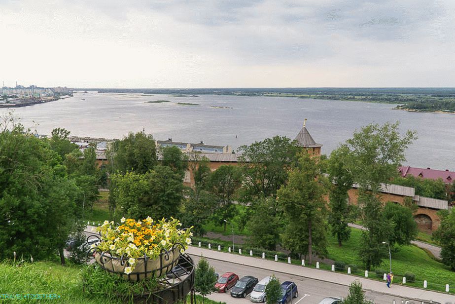 Pohľad z rozhľadne v Kremli Nižný Novgorod